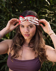 Cintillo Turbante Carmín Tribal
